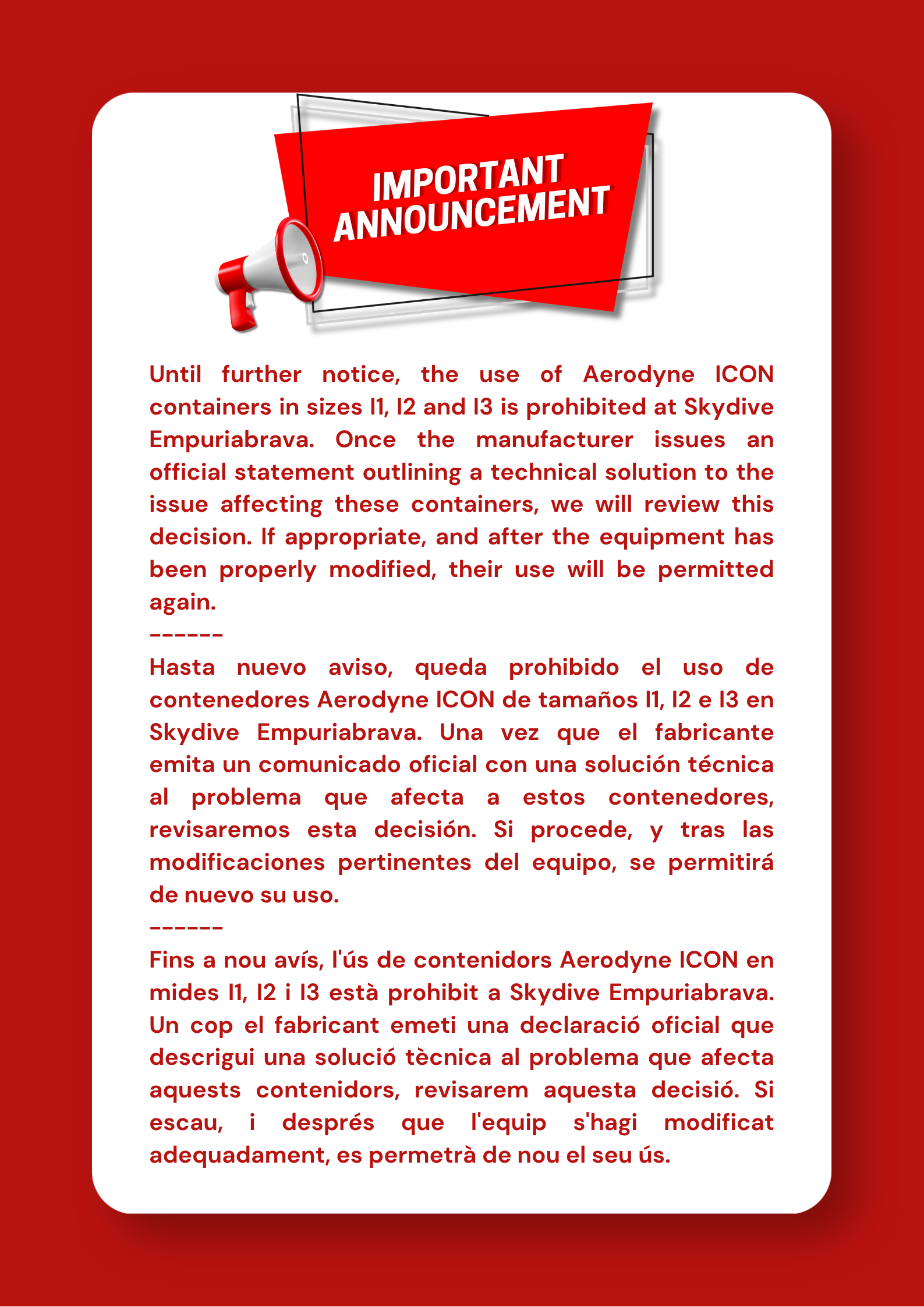 Red and White Illustrative Important Announcement Poster-2